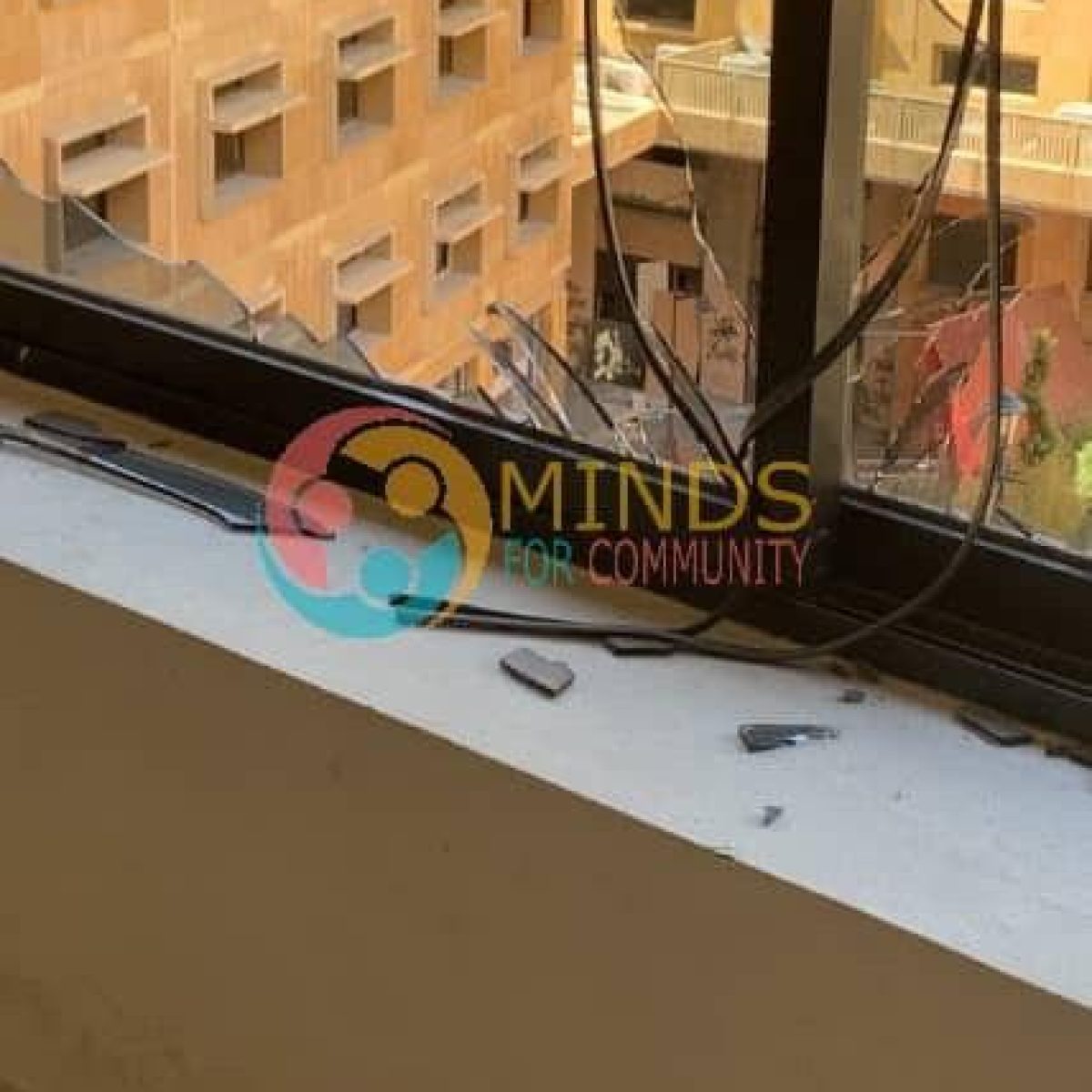 The damage to our office after the Beirut explosion